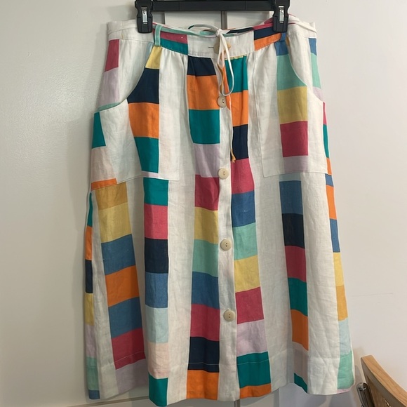 Corey Lynn Calter Piet Linen Midi Skirt - Picture 4 of 8